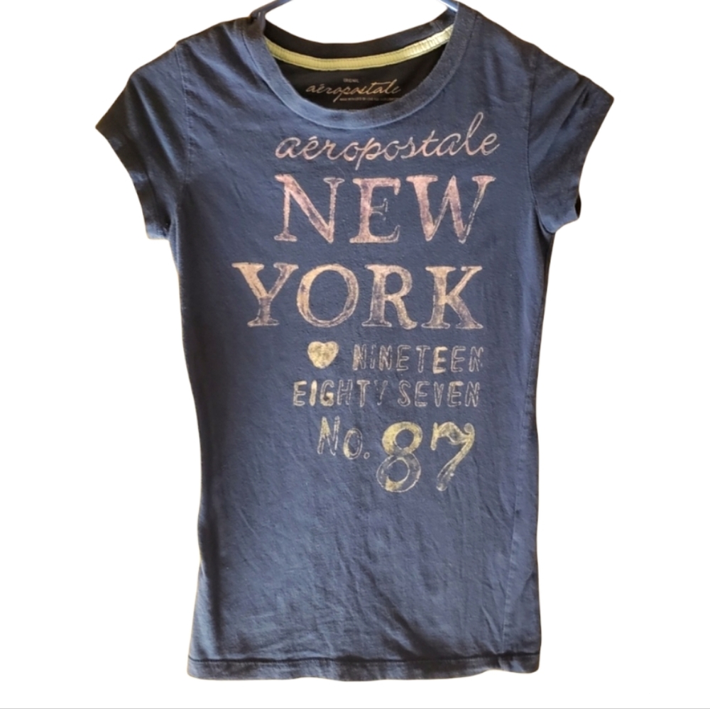 New York Aeropostale Girl's T-Shirt 1987 S/P
